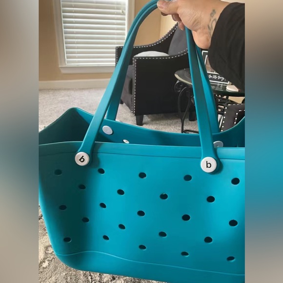 Lake Blue Large Waterproof Beach Bag - Picture 4 of 4